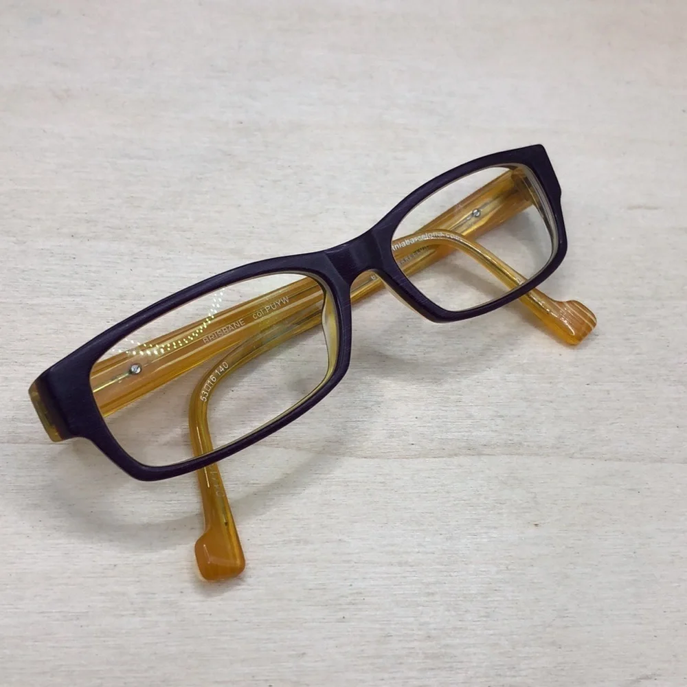 Etnia Barcelona BRISBANE Glasses FRAMES ONLY Rectangle PLUM YELLOW 53-16-140